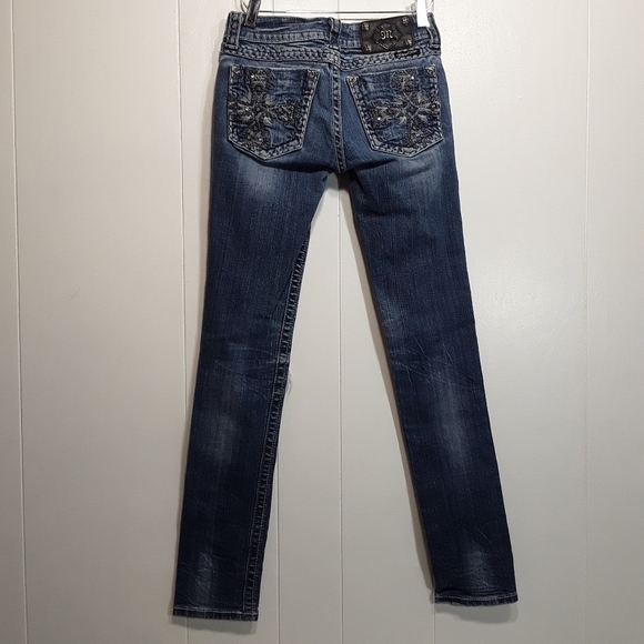 Miss Me cross rhinestone embellished skinny jeans size 25 - Picture 5 of 6